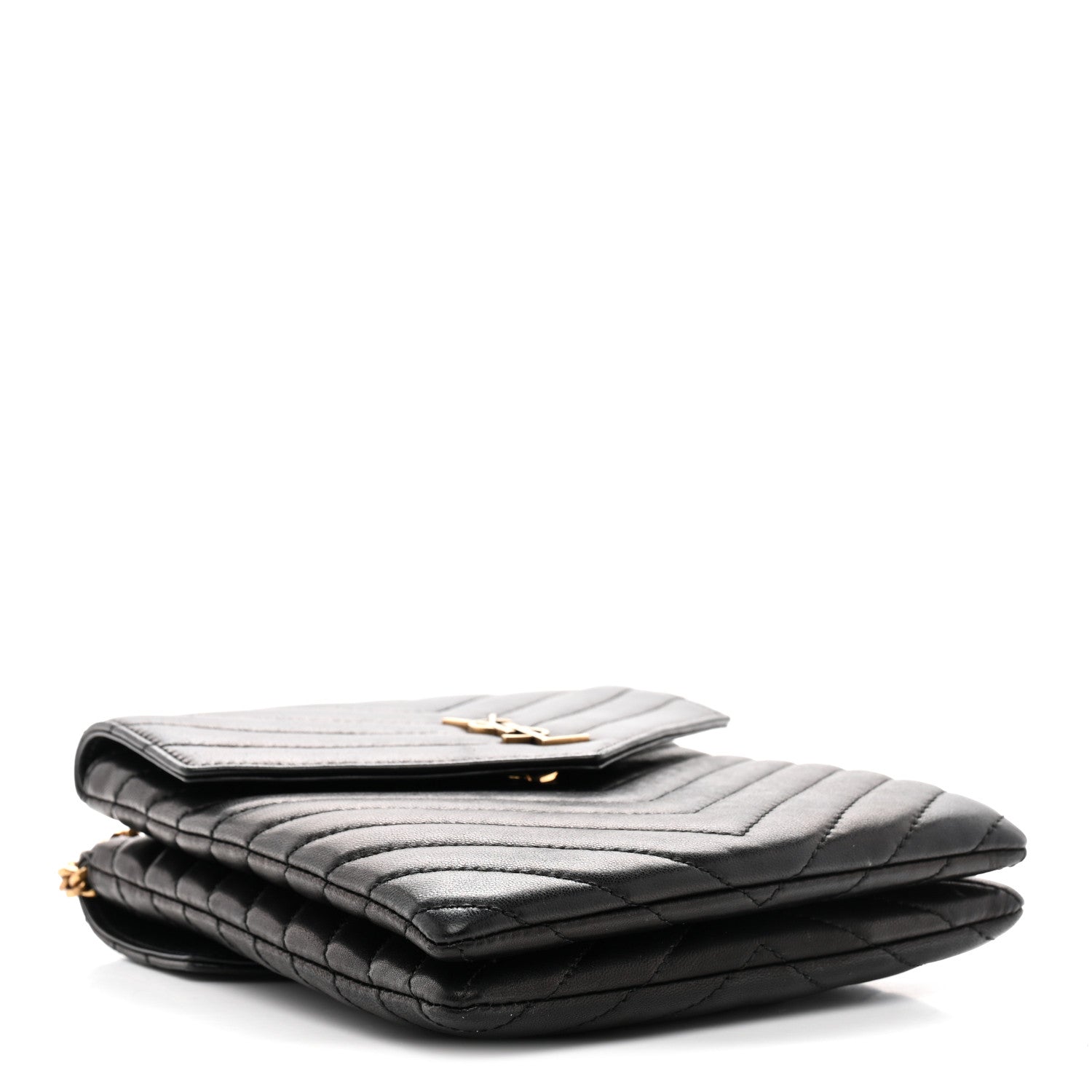 Saint Laurent Lambskin Quilted Double Flap Bag Black 4 of 13