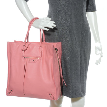 Balenciaga Veau Souple Papier Ledger Zip Around Rose Flamingo 2 of 7