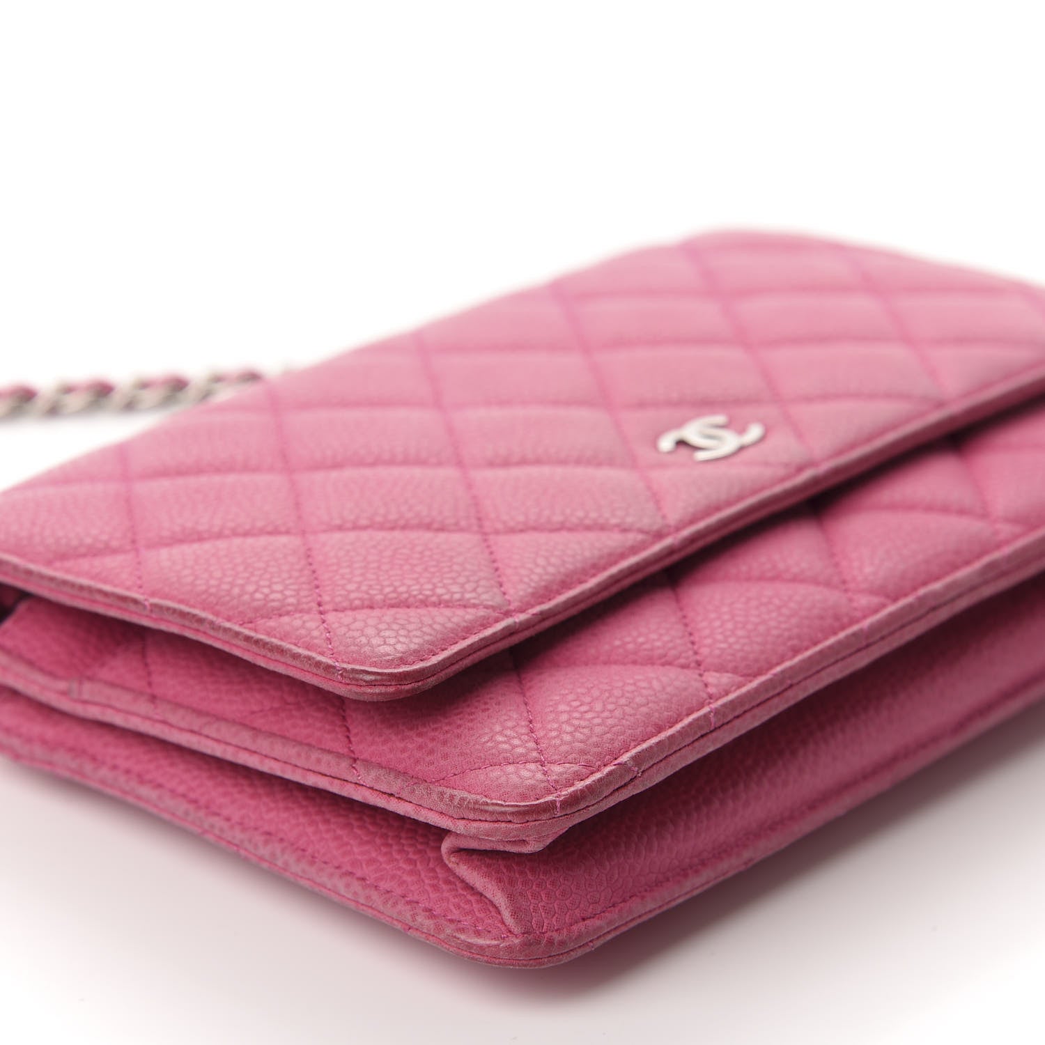 Chanel Iridescent Caviar Quilted Wallet On Chain WOC Pink 6 of 14