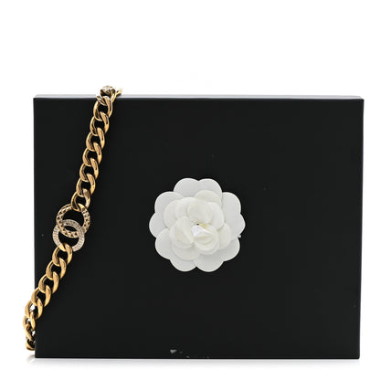 Chanel Baguette Crystal Quilted CC Chain Choker Necklace Gold 9 of 9