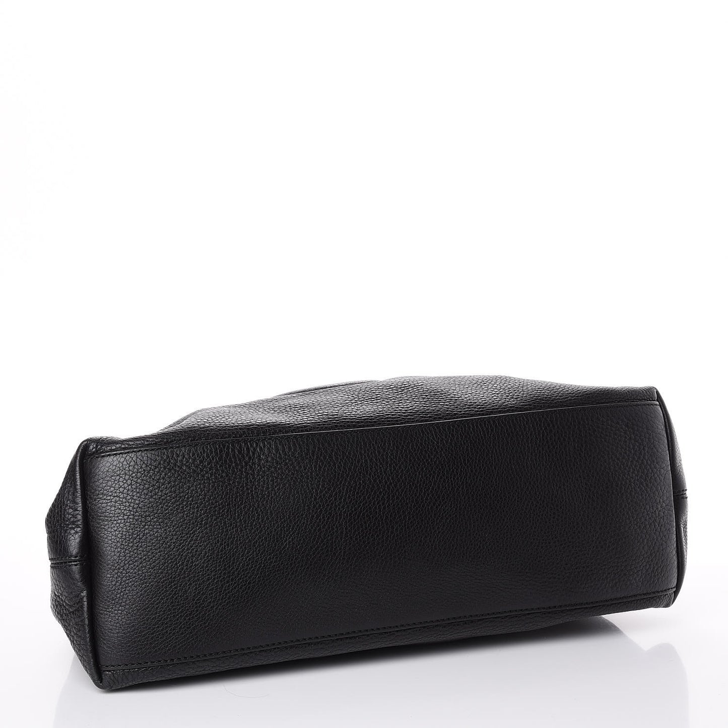 Pebbled Calfskin Medium Soho Chain Shoulder Bag Black