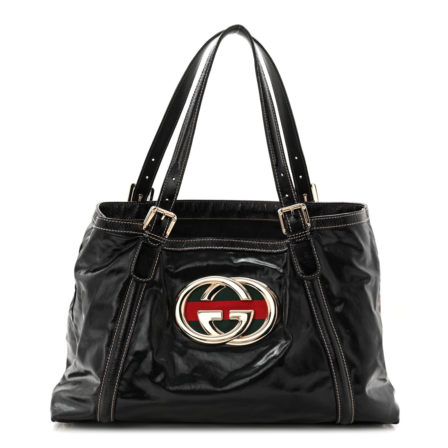 Gucci Dialux Medium Britt Tote Black 1 of 10