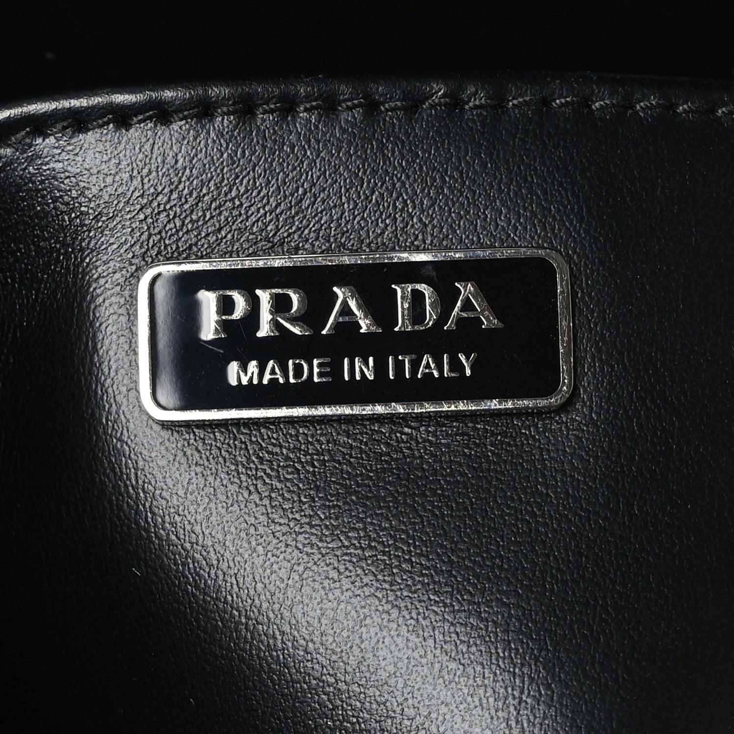 Prada Spazzolato Cleo Flap Shoulder Bag Black 7 of 8