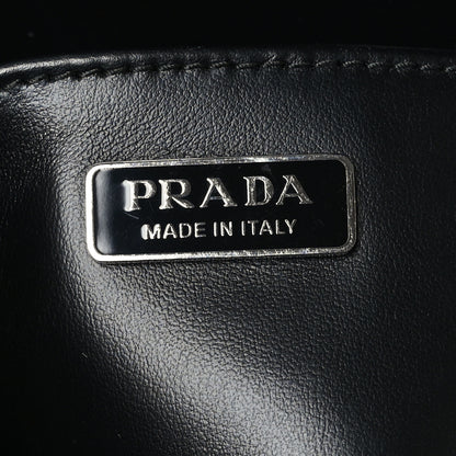 Prada Spazzolato Cleo Flap Shoulder Bag Black 7 of 8