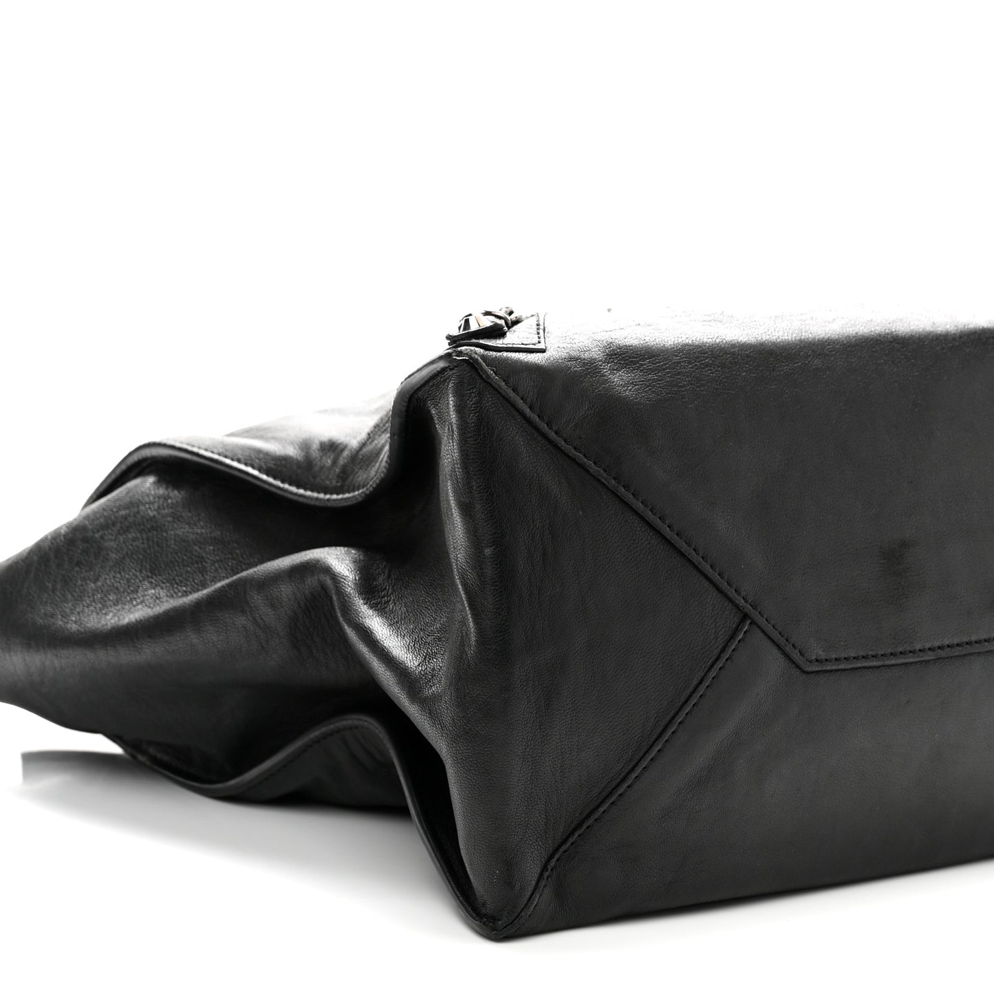 Supple Calfskin Papier A4 Zip Around Tote Black