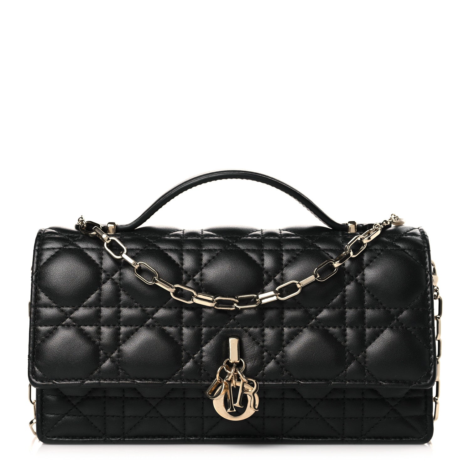 Christian Dior Lambskin Cannage Mini My Dior Bag Black 1 of 9
