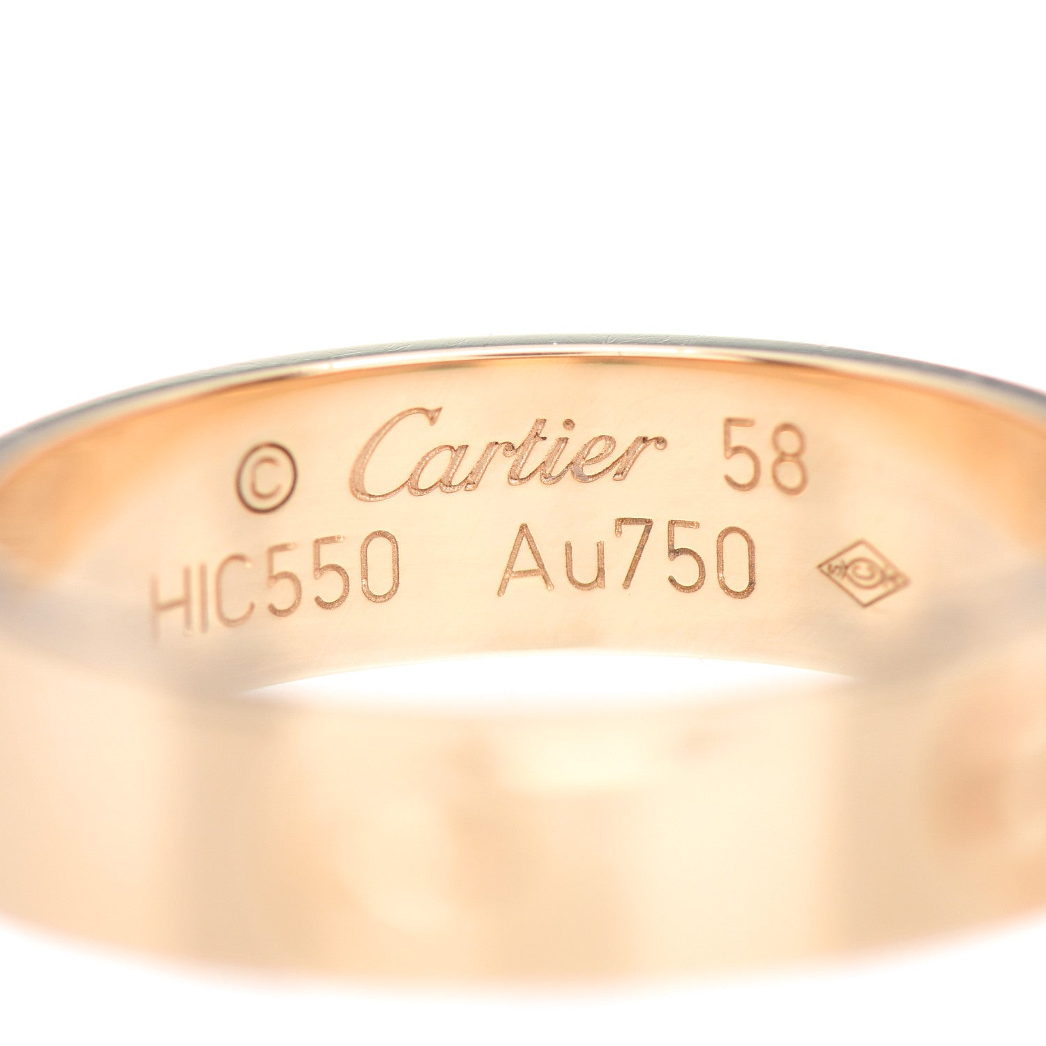 Cartier 18K Yellow Gold 5.5mm LOVE Ring 58 8.25 4 of 5