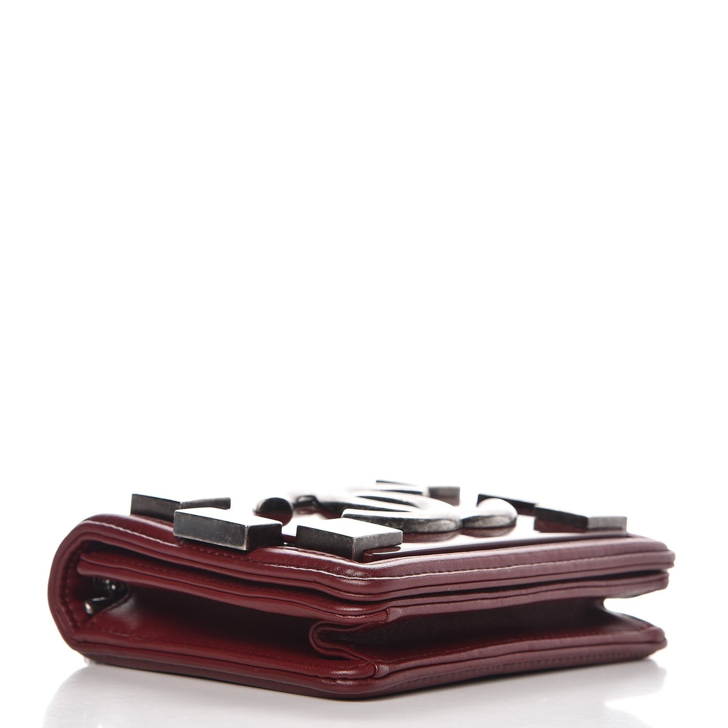 Lambskin Plexiglass Boy Brick Burgundy