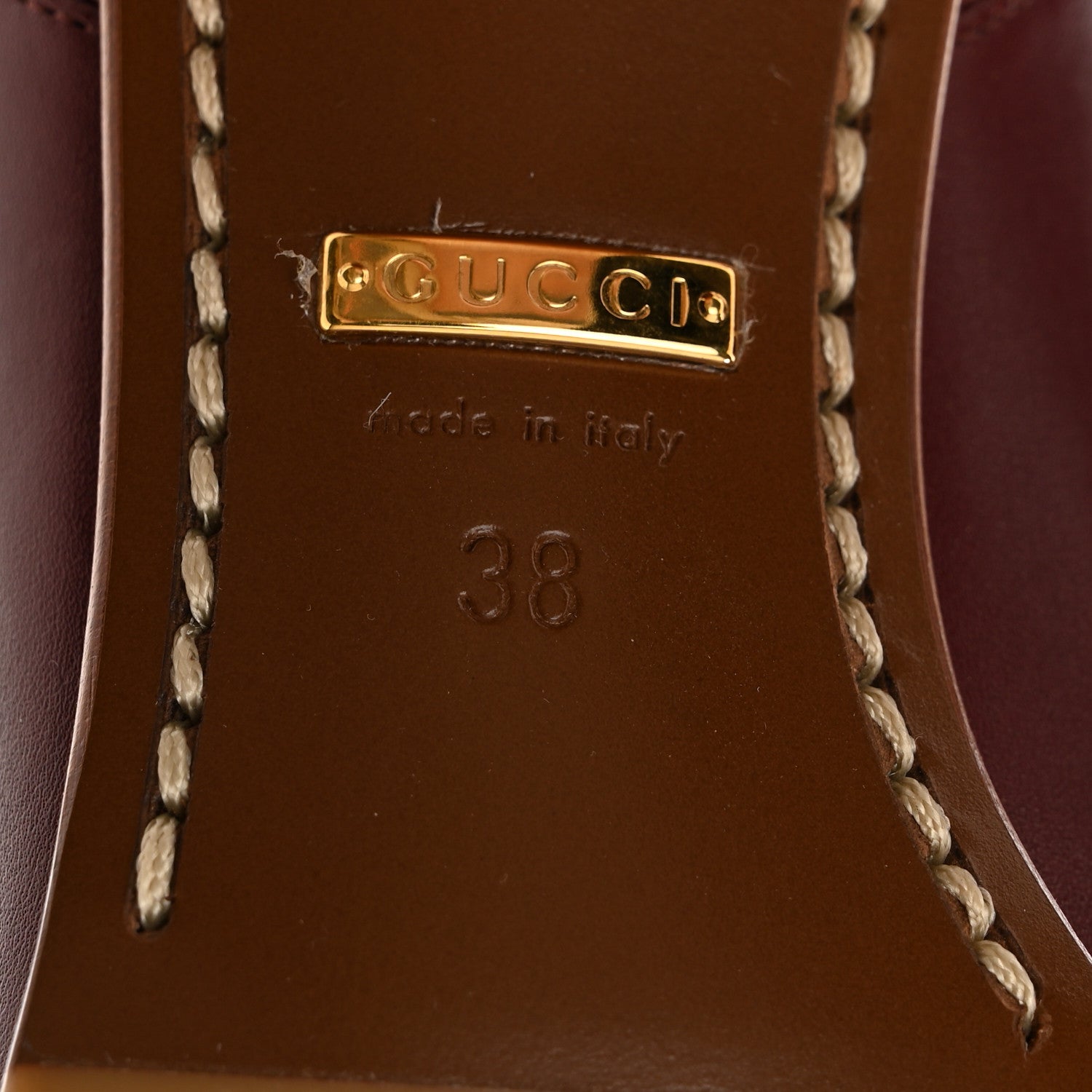 Gucci Calfskin Shearling Ankle Boots 38 Bordeaux 7 of 10
