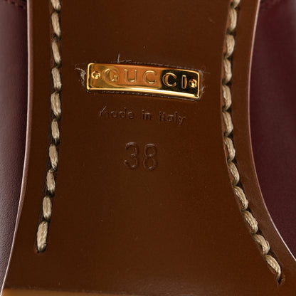 Gucci Calfskin Shearling Ankle Boots 38 Bordeaux 7 of 10
