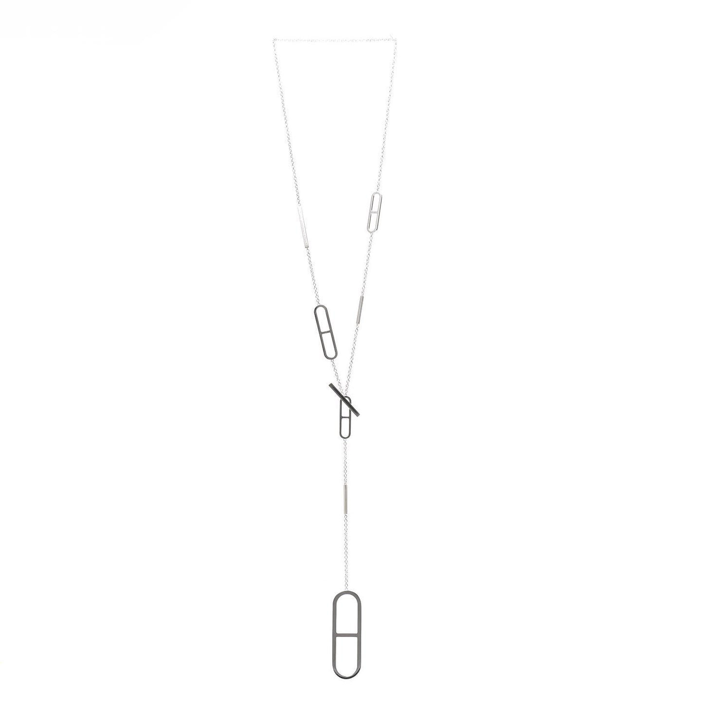 Sterling Silver Ever Chaine d'Ancre Long Lariat Necklace