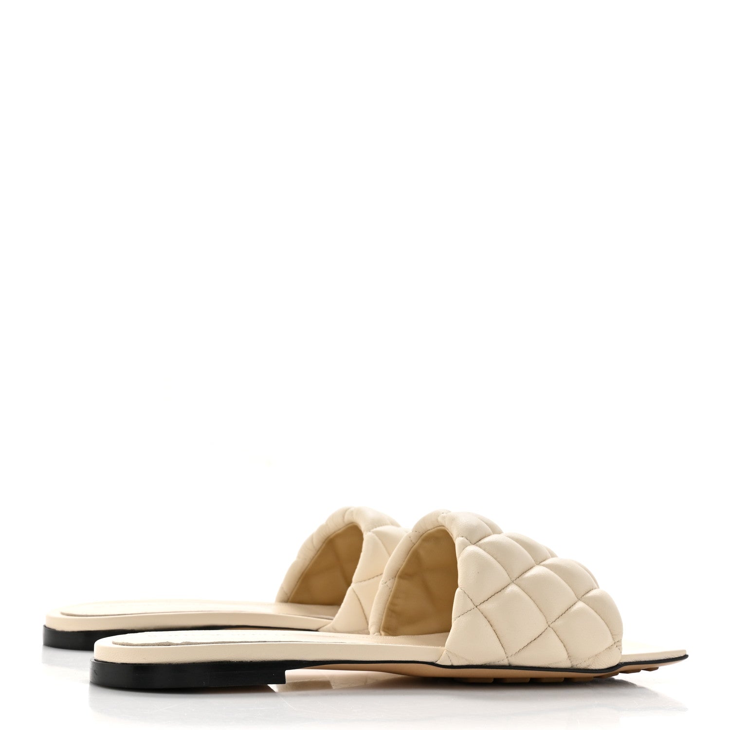 Bottega Veneta Nappa Matelasse Padded Flat Sandals 38 Sea Salt 4 of 12