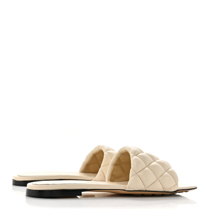 Bottega Veneta Nappa Matelasse Padded Flat Sandals 38 Sea Salt 4 of 12