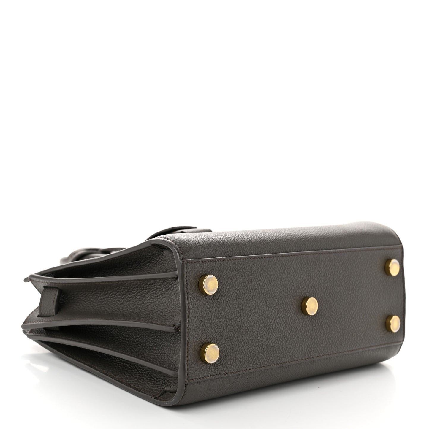 Grained Calfskin Nano Sac De Jour Coal