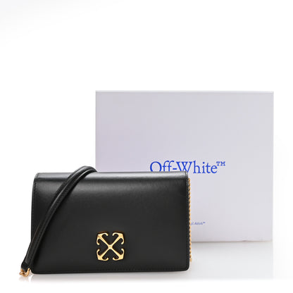 Off-White OFF WHITE Calfskin Jitney 0.5 Shoulder Bag Black 10 of 10