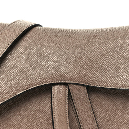Christian Dior Grained Calfskin Saddle Bag With Strap Warm Taupe 8 of 11