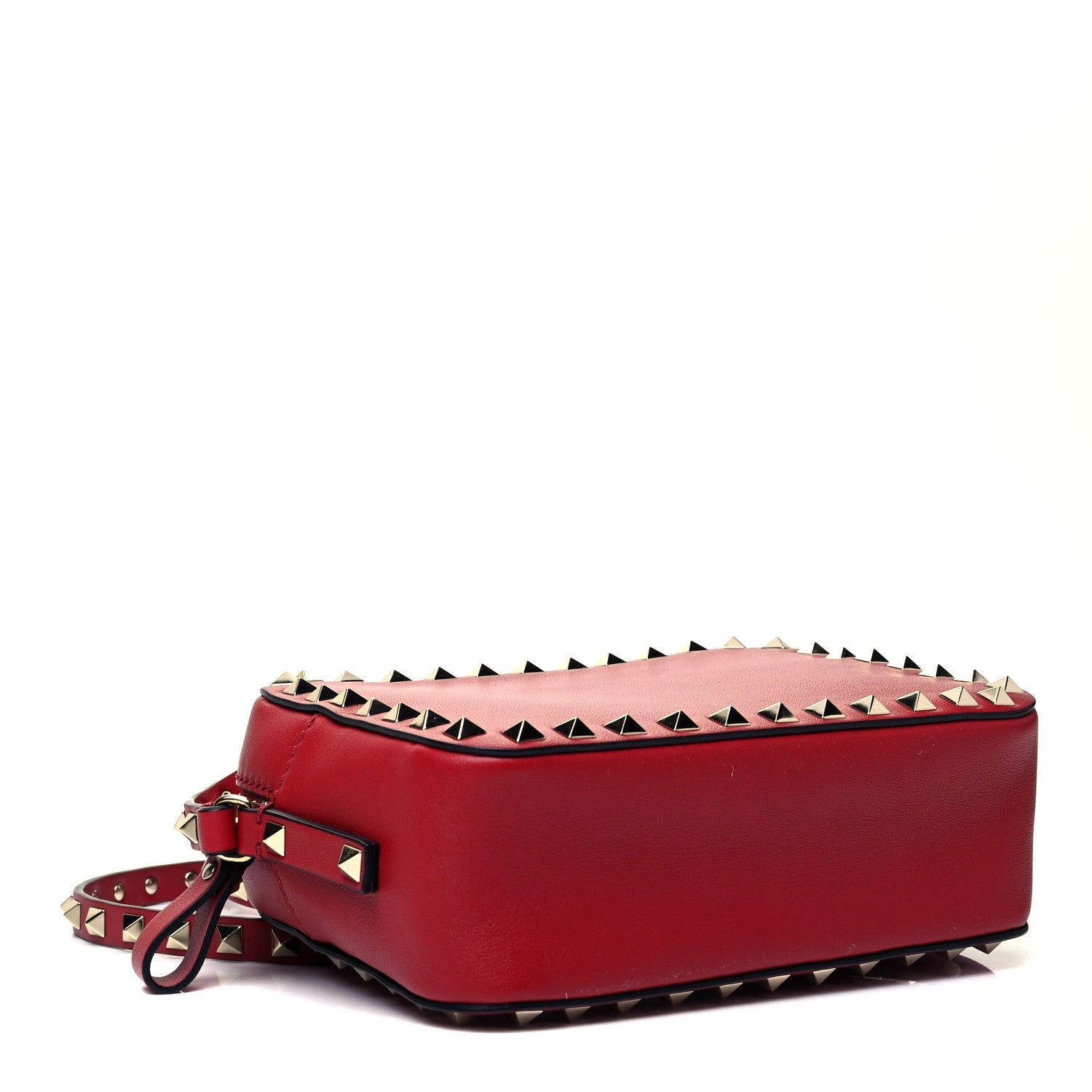 Valentino Garavani Calfskin Rockstud Camera Crossbody Bag Red 4 of 8