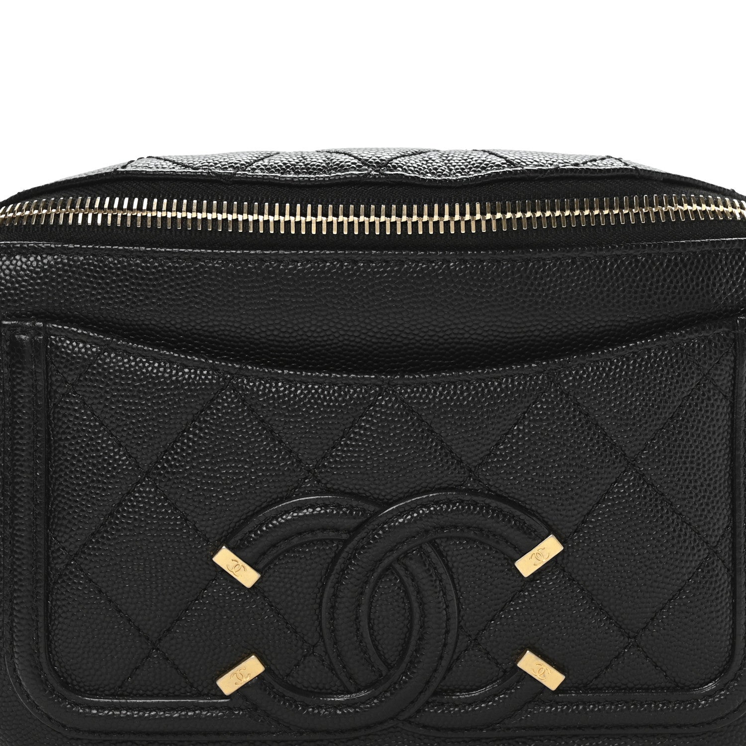 Chanel Caviar Quilted Filigree Waist Bag Black 15 of 21