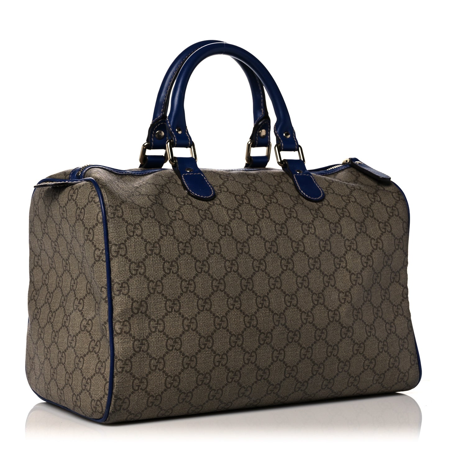 GG Plus Monogram Medium Boston USA Flag Unicef Duffle Blue