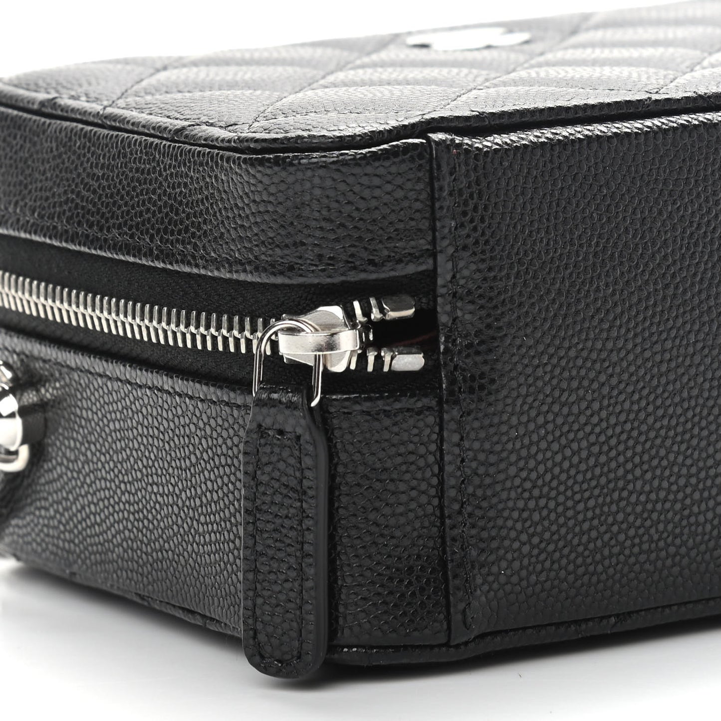 Caviar Quilted Camera Bag Black