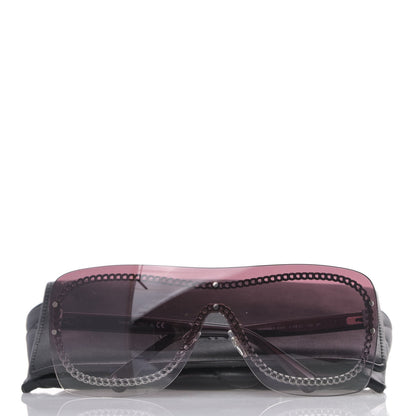 Chanel Rimless Shield Sunglasses 4243 Gradient Pink Black 6 of 6