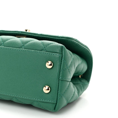 Chanel Caviar Quilted Extra Mini Coco Handle Flap Green 10 of 10