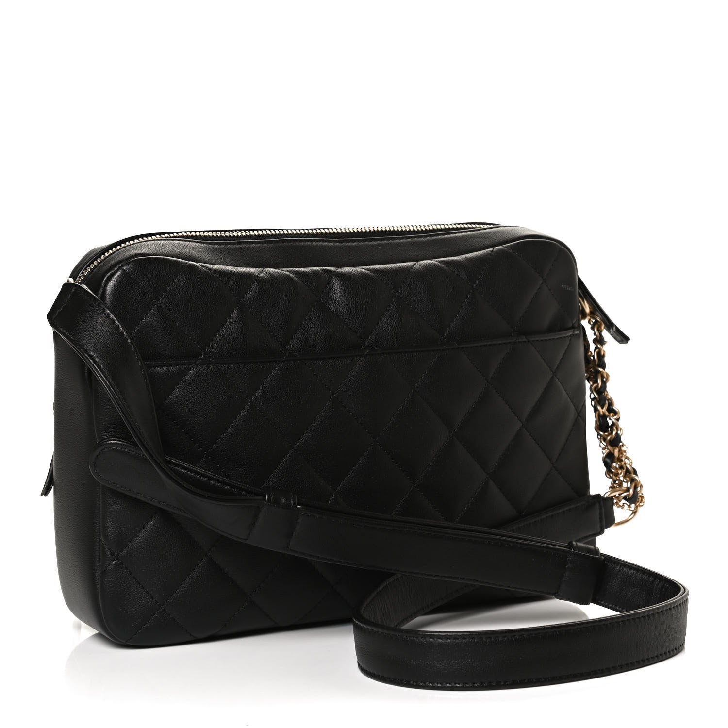 Chanel Calfskin Quilted Large Camera Case Black 3 of 13