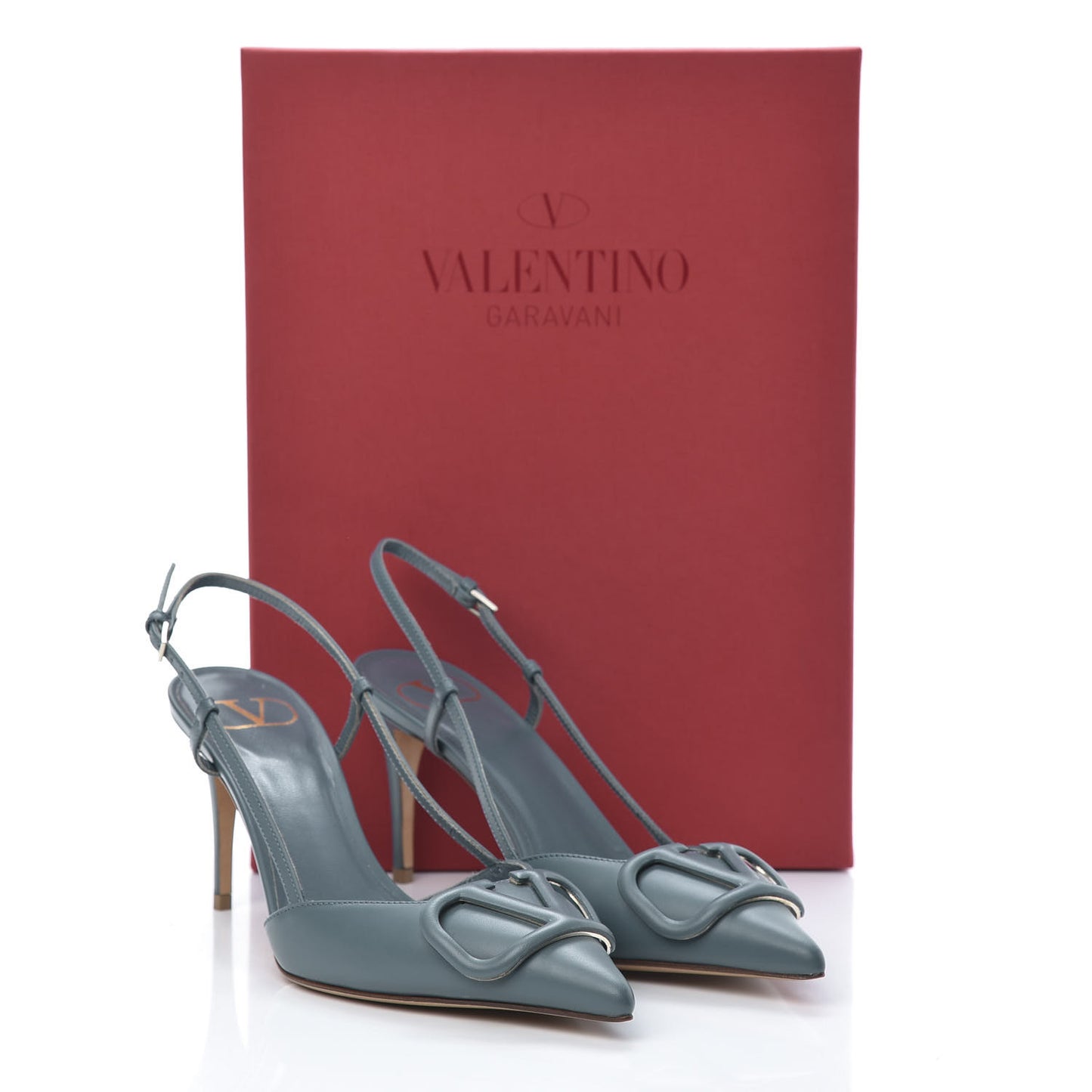 Calfskin Tonal Vlogo Slingback 80mm Pumps 36.5 Amadeus