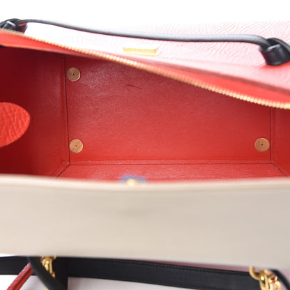 Celine Elephant Calfskin Mini Tri-Color Belt Bag Vermillion 5 of 10