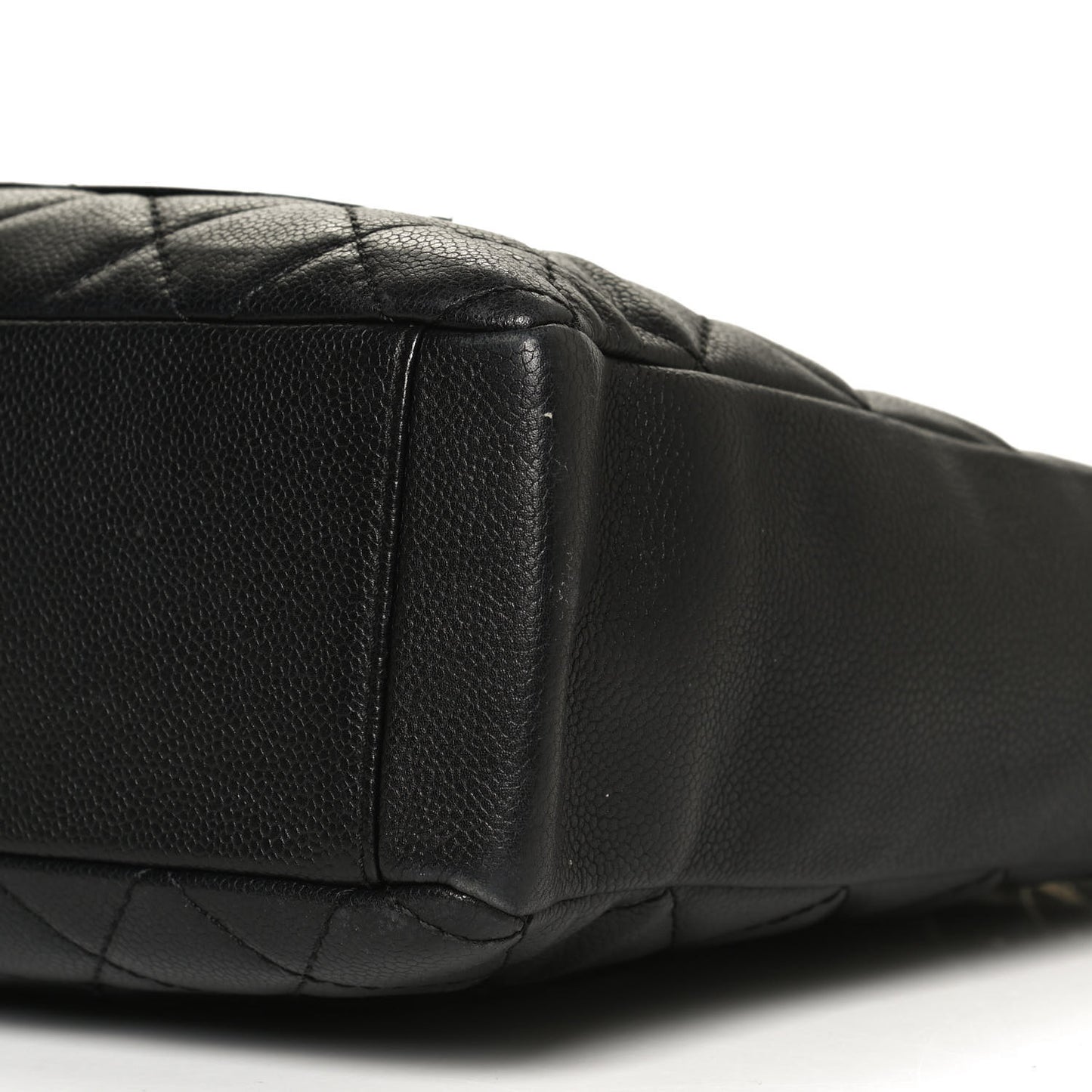 Caviar Quilted Petit Shopping Tote PST Black