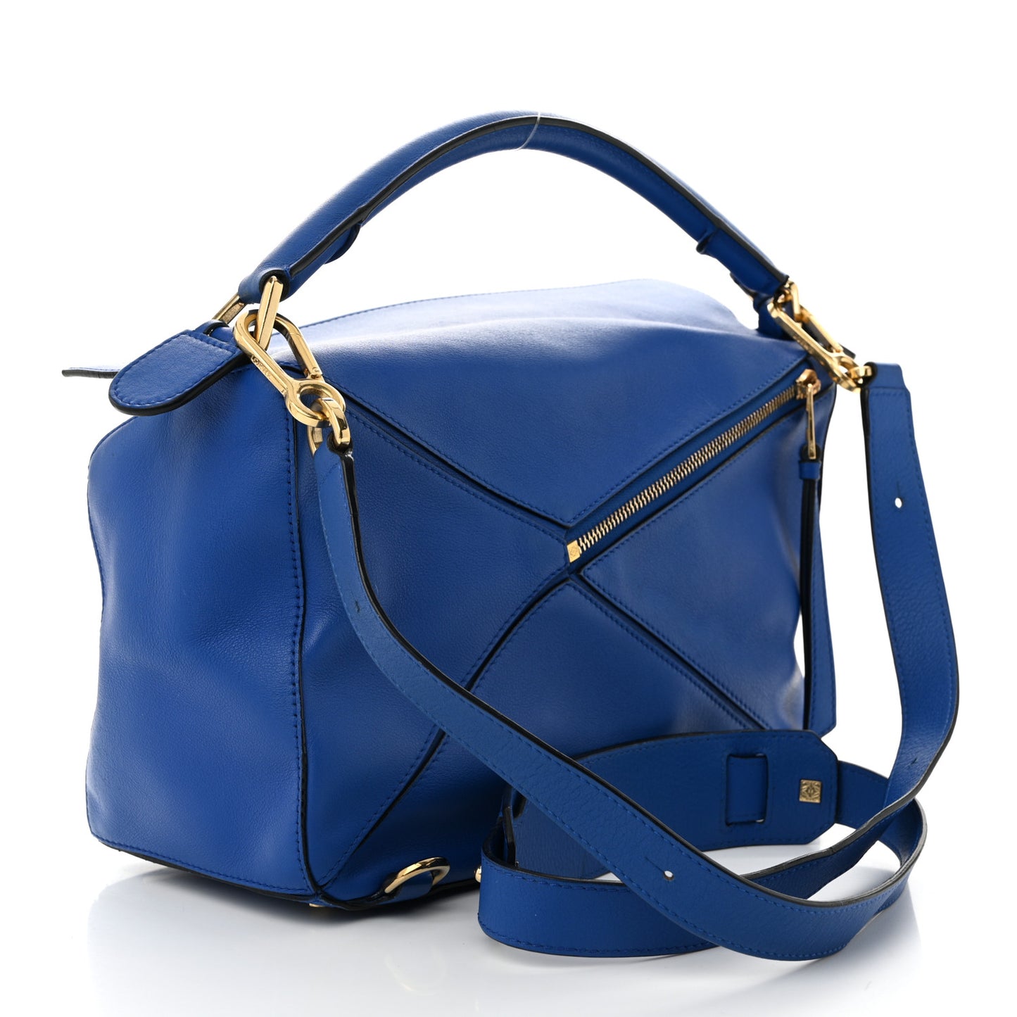 Calfskin Medium Puzzle Bag Electric Blue