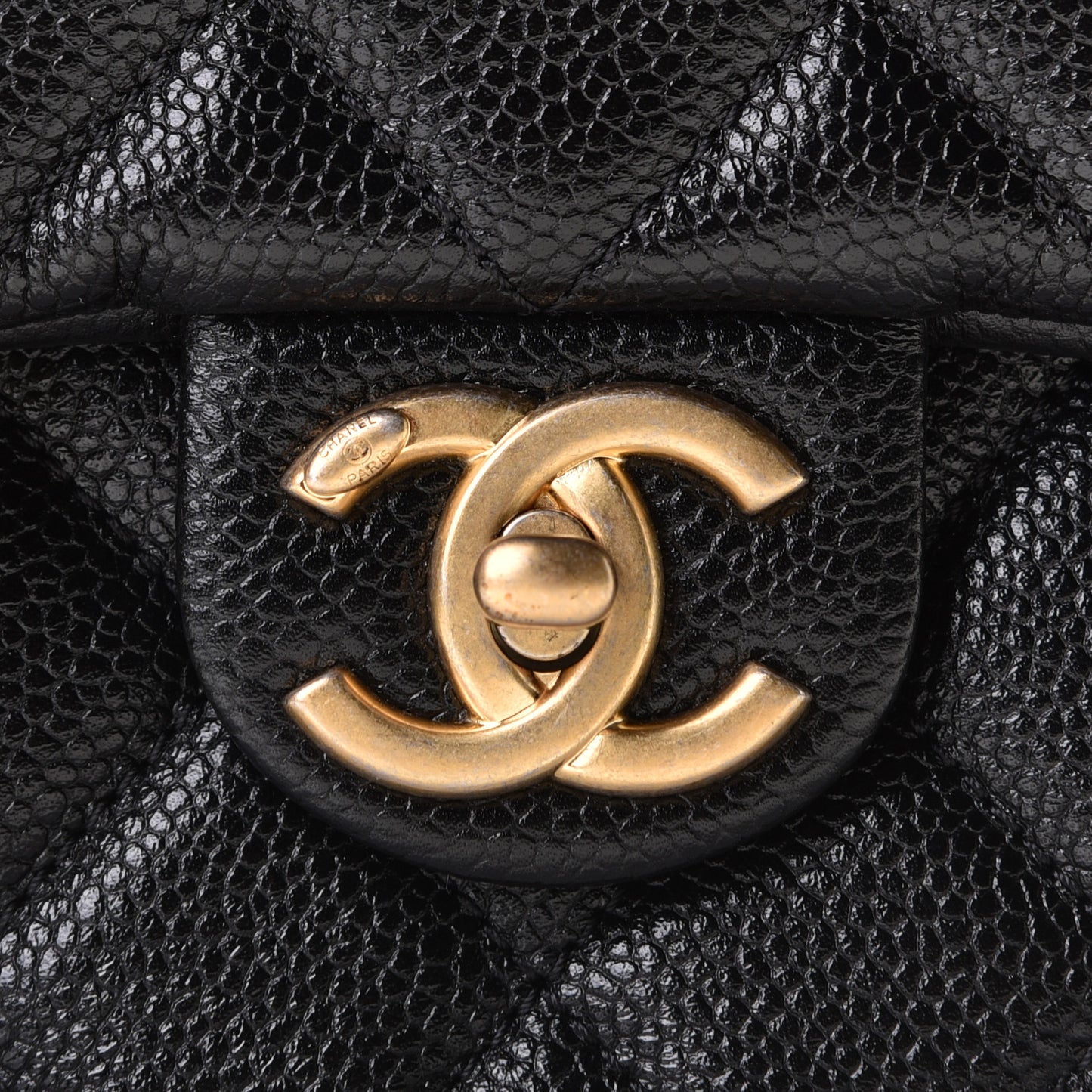 Caviar Quilted Mini Chain Soul Flap Black