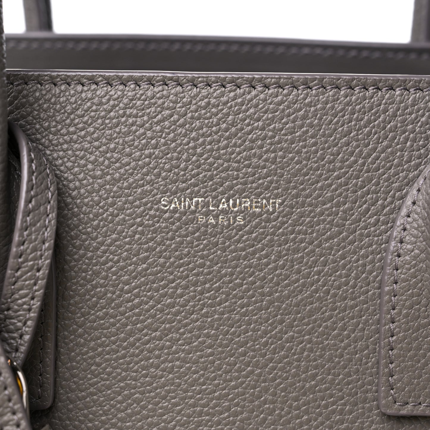 Grained Calfskin Baby Sac De Jour Fog