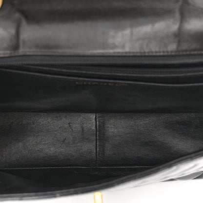 Chanel Patent Quilted XL Jumbo Single Flap Black 5 of 9