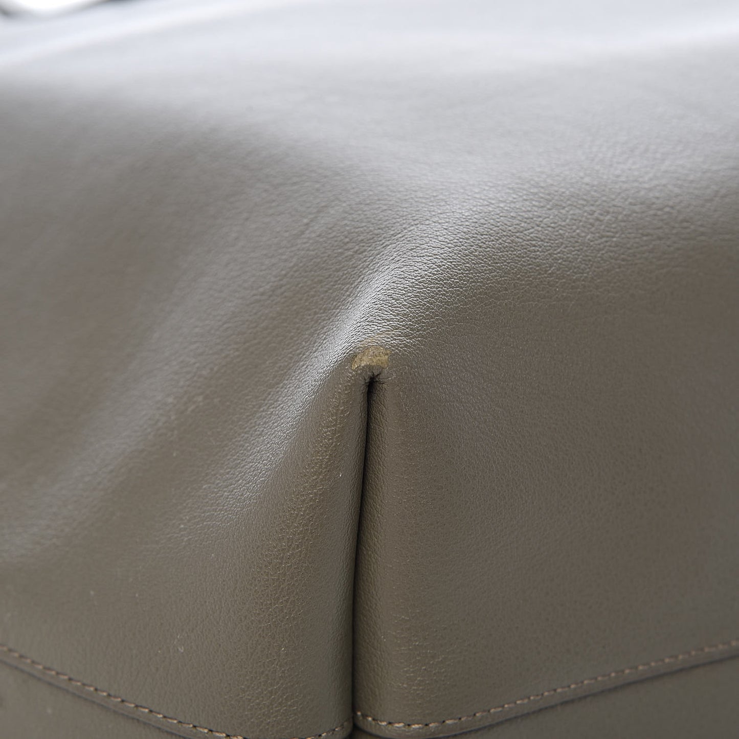 Calfskin Large Shopping Tote Kaki Militaire