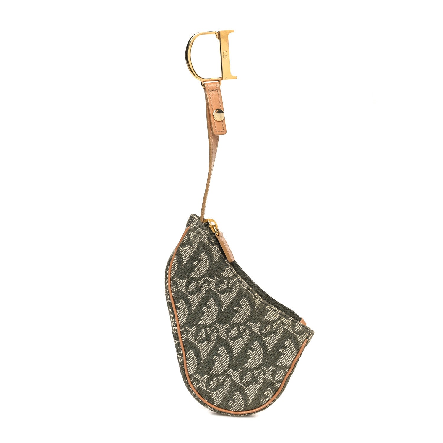 Christian Dior Monogram Saddle Coin Purse Green 3 of 8