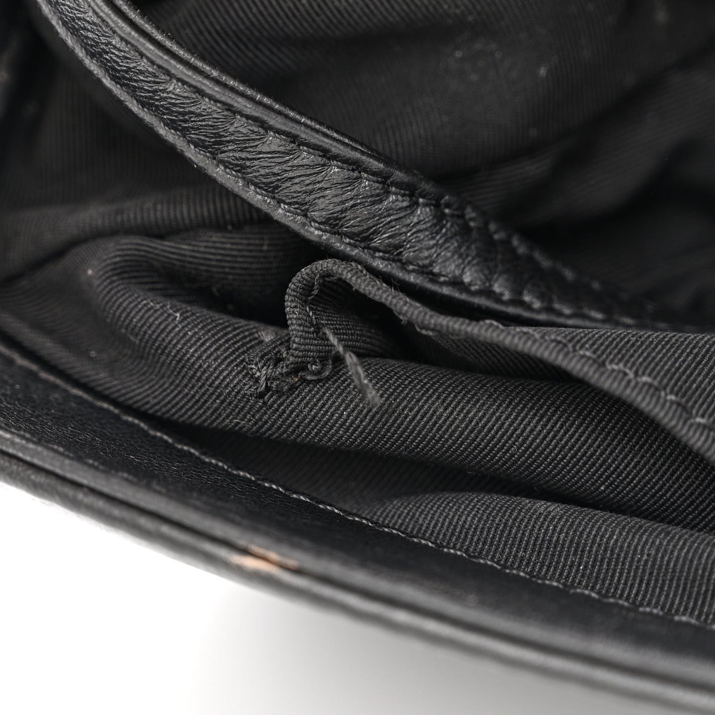 Calfskin Quilted Large Boy Flap Black