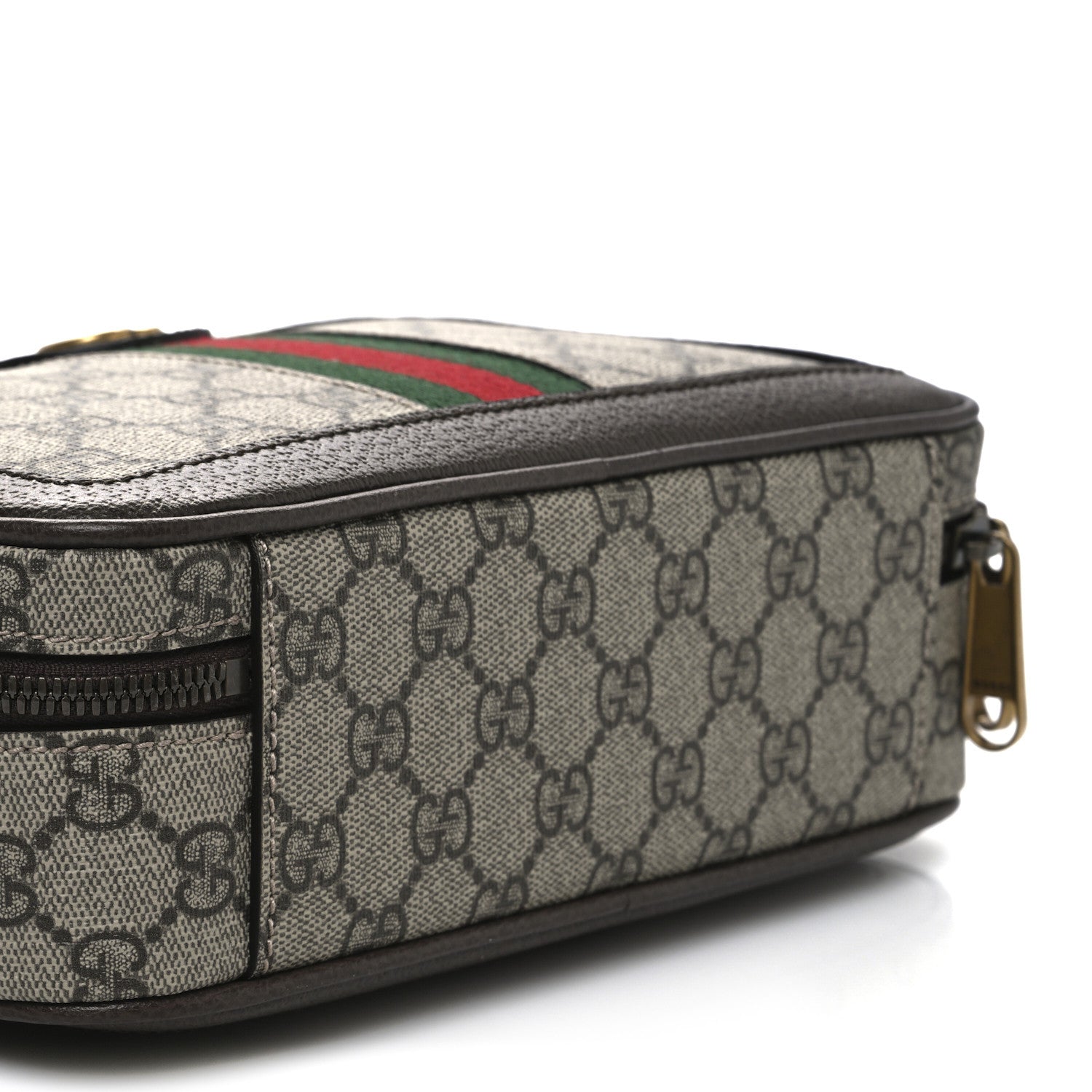 Gucci GG Supreme Monogram Web Small Ophidia Top Handle Shoulder Bag Brown 9 of 10