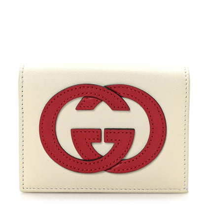 Gucci Vitello Eclipse Interlocking G Wallet Mystic White Hibiscus Red 1 of 8