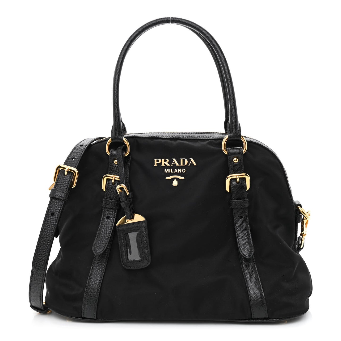 Tessuto Nylon Saffiano Tote Black