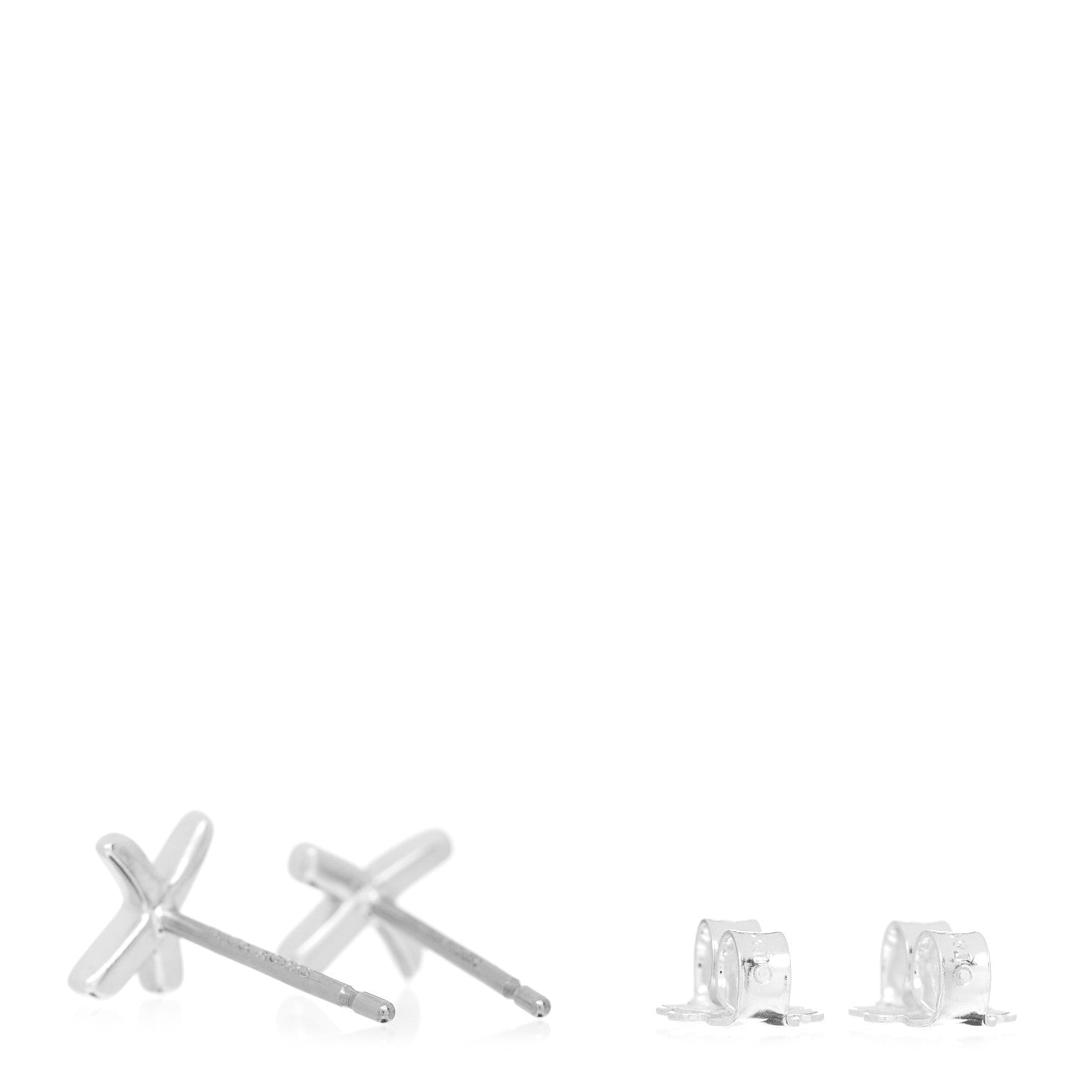 Tiffany Sterling Silver Small Paloma Picasso Graffiti X Stud Earrings 3 of 4