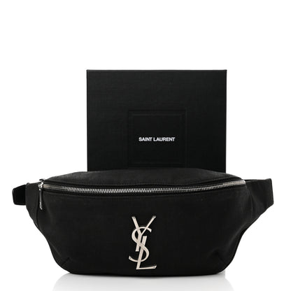 Saint Laurent Canvas Monogram Belt Bag Black 12 of 12