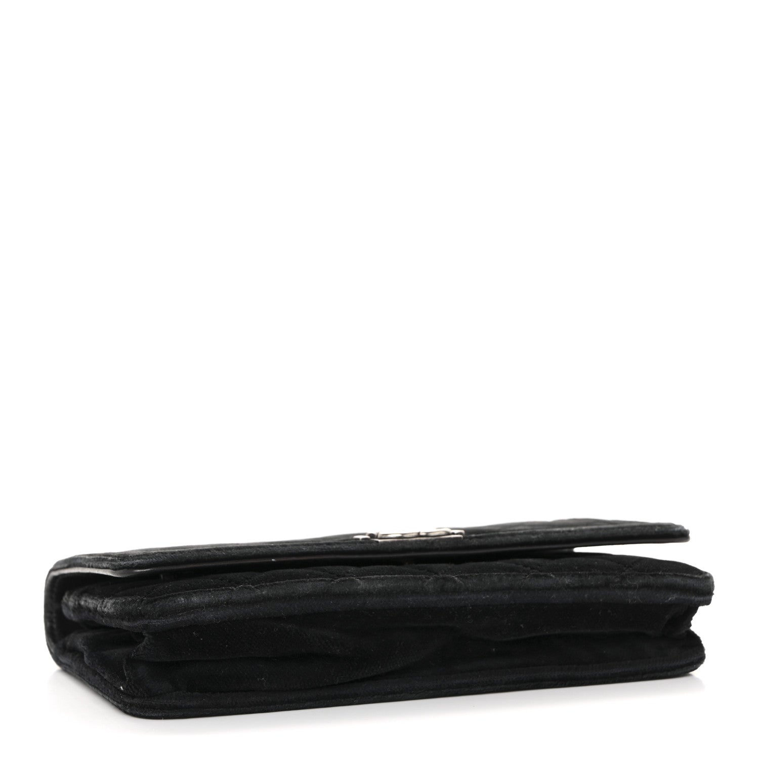 Chanel Velvet Quilted Boy Wallet On Chain WOC Black 4 of 15