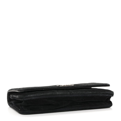 Chanel Velvet Quilted Boy Wallet On Chain WOC Black 4 of 15