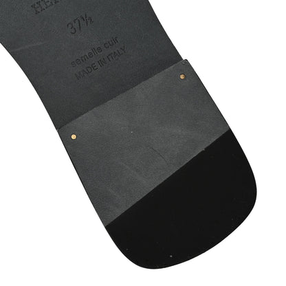 Hermes Suede Goatskin Oran Sandals 37.5 Vert Electrique 8 of 11