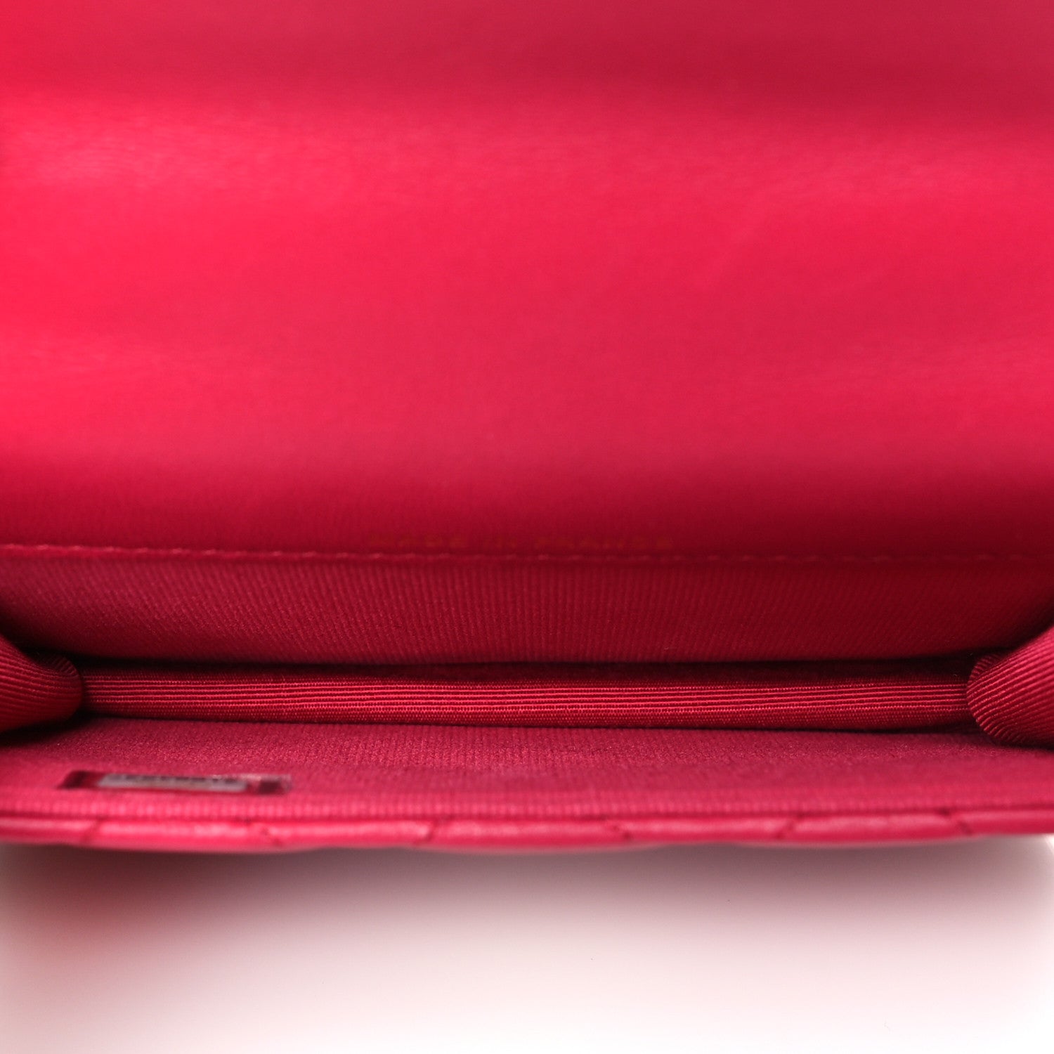 Chanel Lambskin Quilted Top Handle Flap Coin Purse With Chain Dark Pink 5 of 12