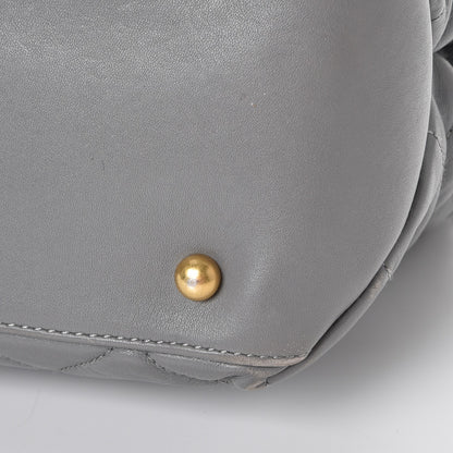 Chanel Calfskin Quilted Medium Soft Elegance Tote Grey 12 of 16