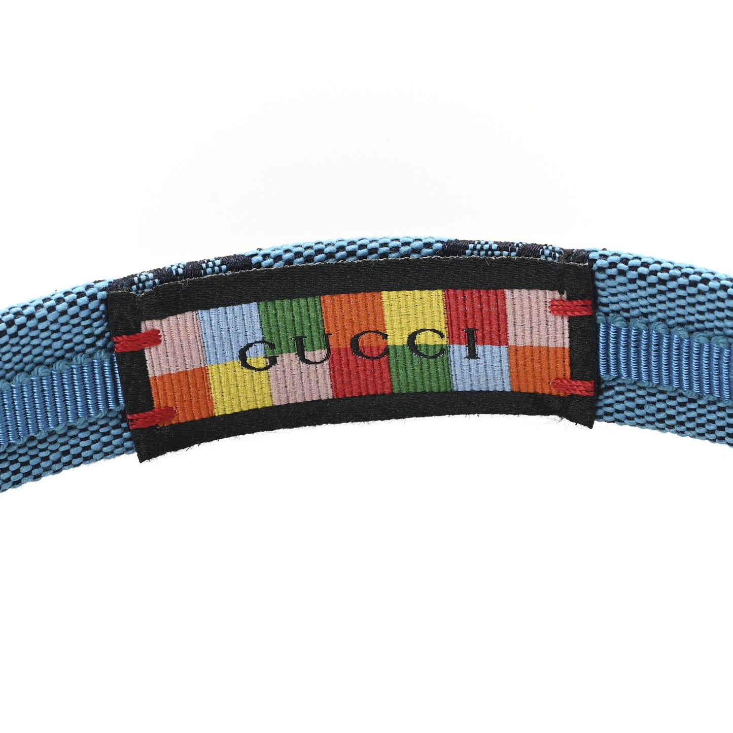 GG Canvas Headband Blue