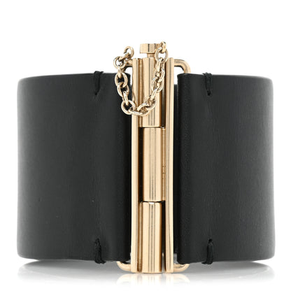 Chanel Calfskin CC Wide Cuff M Black Gold 3 of 7