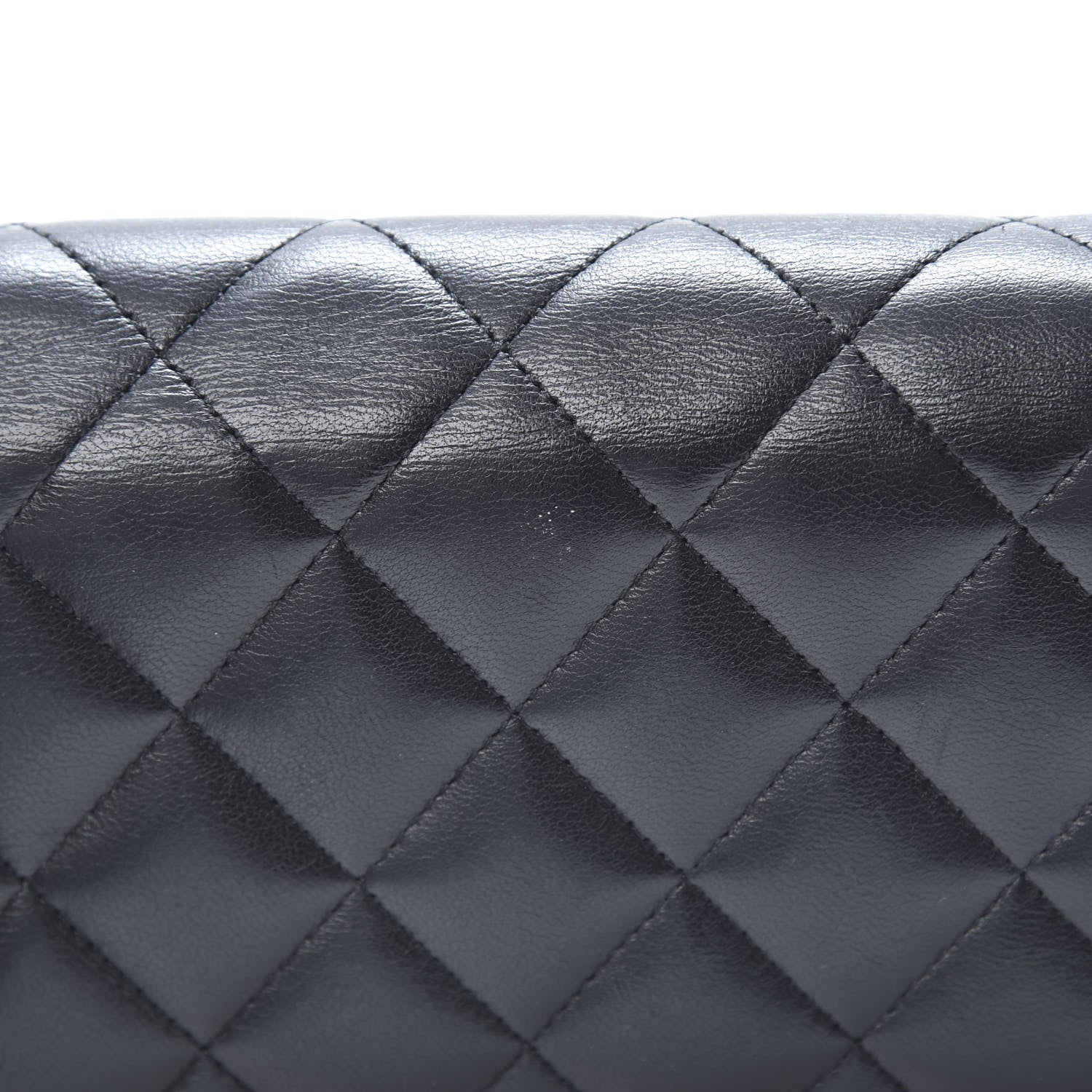 Chanel Lambskin Quilted Large Gusset Flap Wallet Black 11 of 11